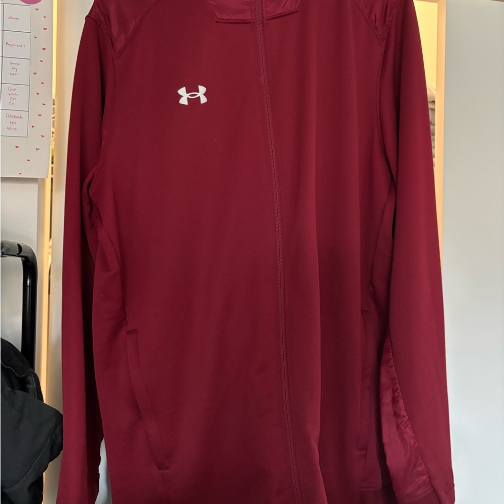 Under Armour Maroon Full-Zip Jacket